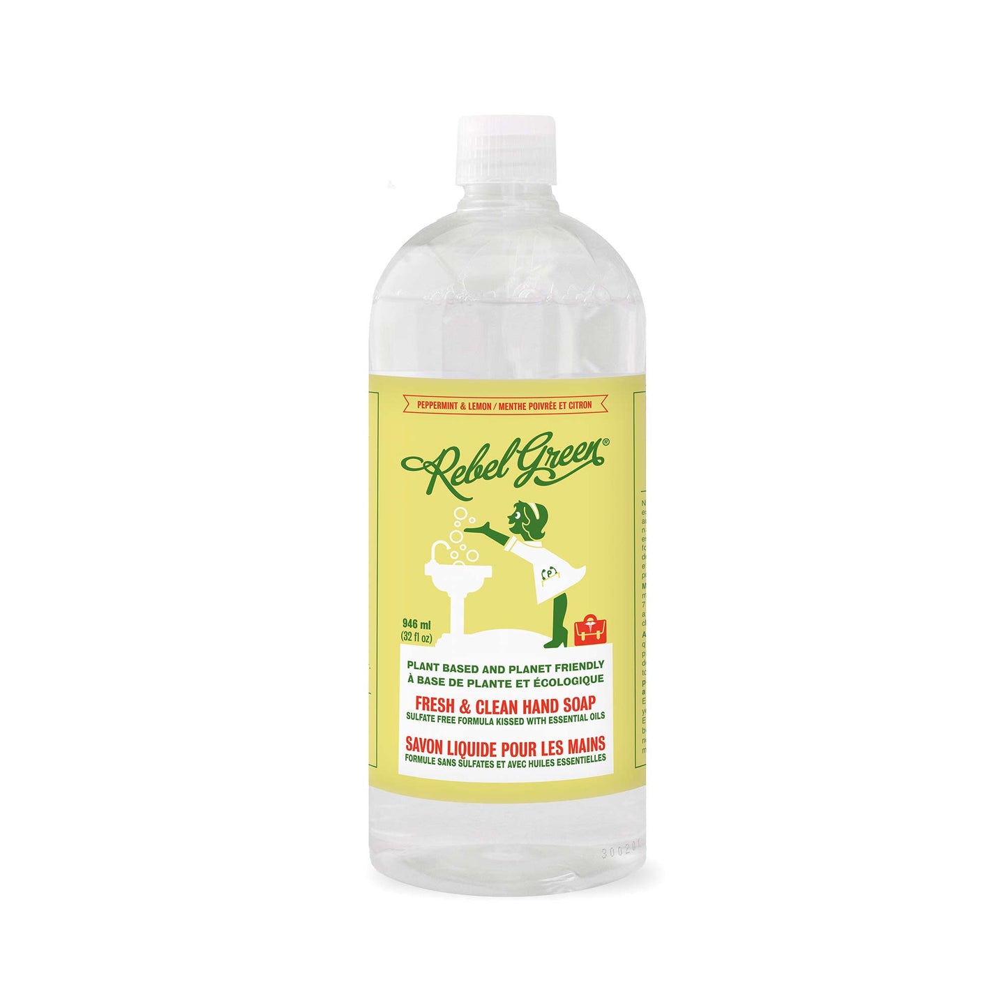 Fresh & Clean Hand Soap - Peppermint & Lemon 32oz Refill