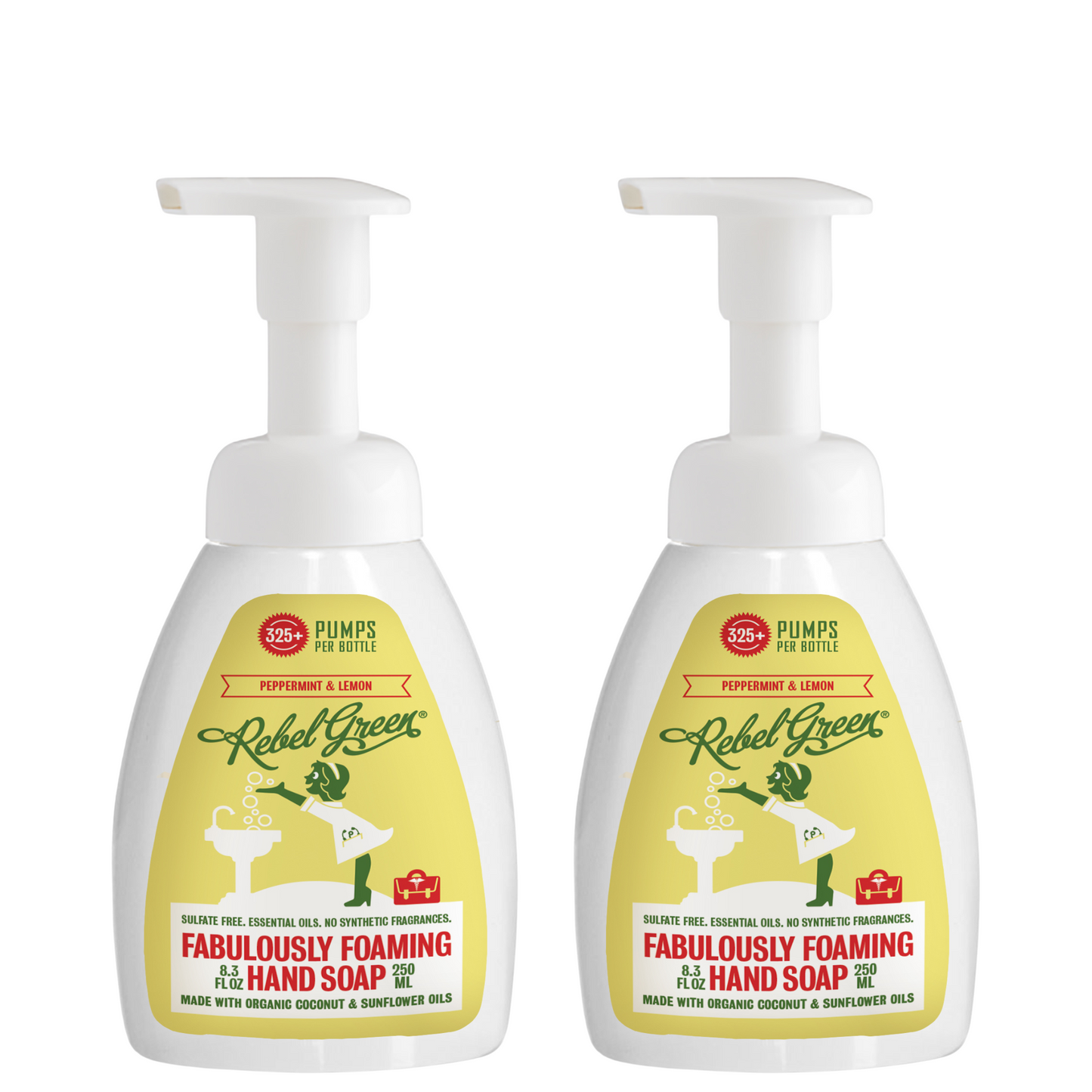 Fabulously Foaming Hand Soap - Peppermint & Lemon 8.3 oz (2 pk)