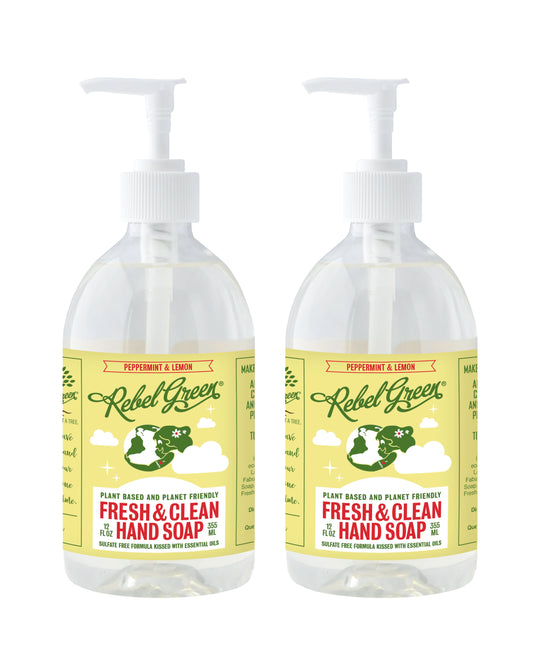 Fresh & Clean Hand Soap - Peppermint & Lemon 12 oz (2 pk)