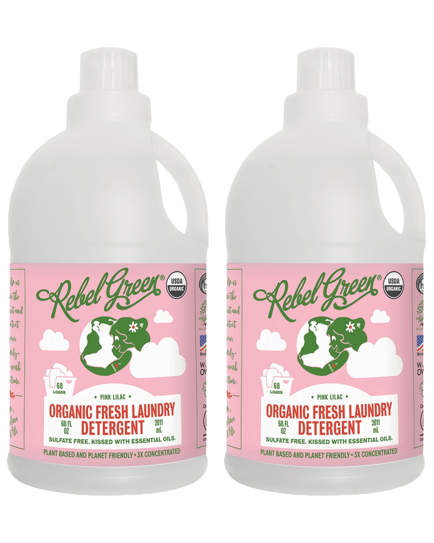 Organic Fresh Laundry Detergent - Pink Lilac 68 oz (2 pk)