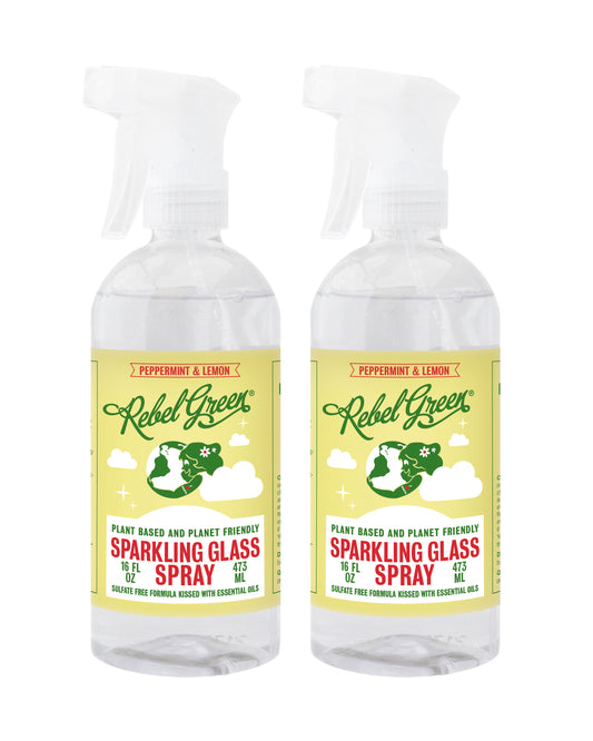 Sparkling Glass Spray - Peppermint & Lemon 16 oz (2 pk)
