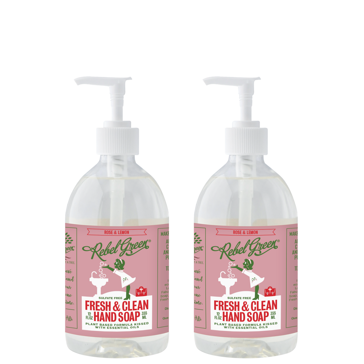 Fresh & Clean Hand Soap - Rose Lemon 12 oz (2 pk)