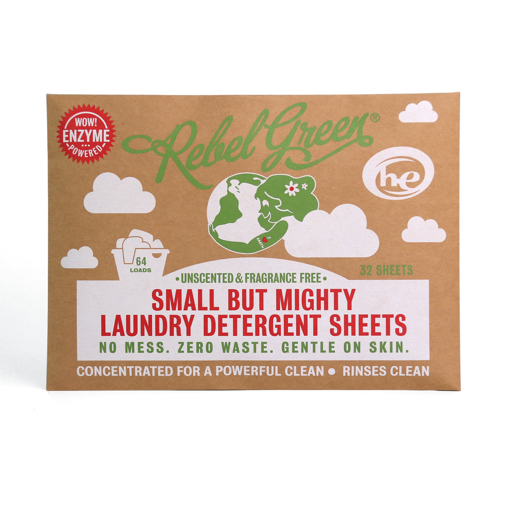 Small But Mighty Laundry Detergent Sheets- Unscented 32ct – Rebel Green