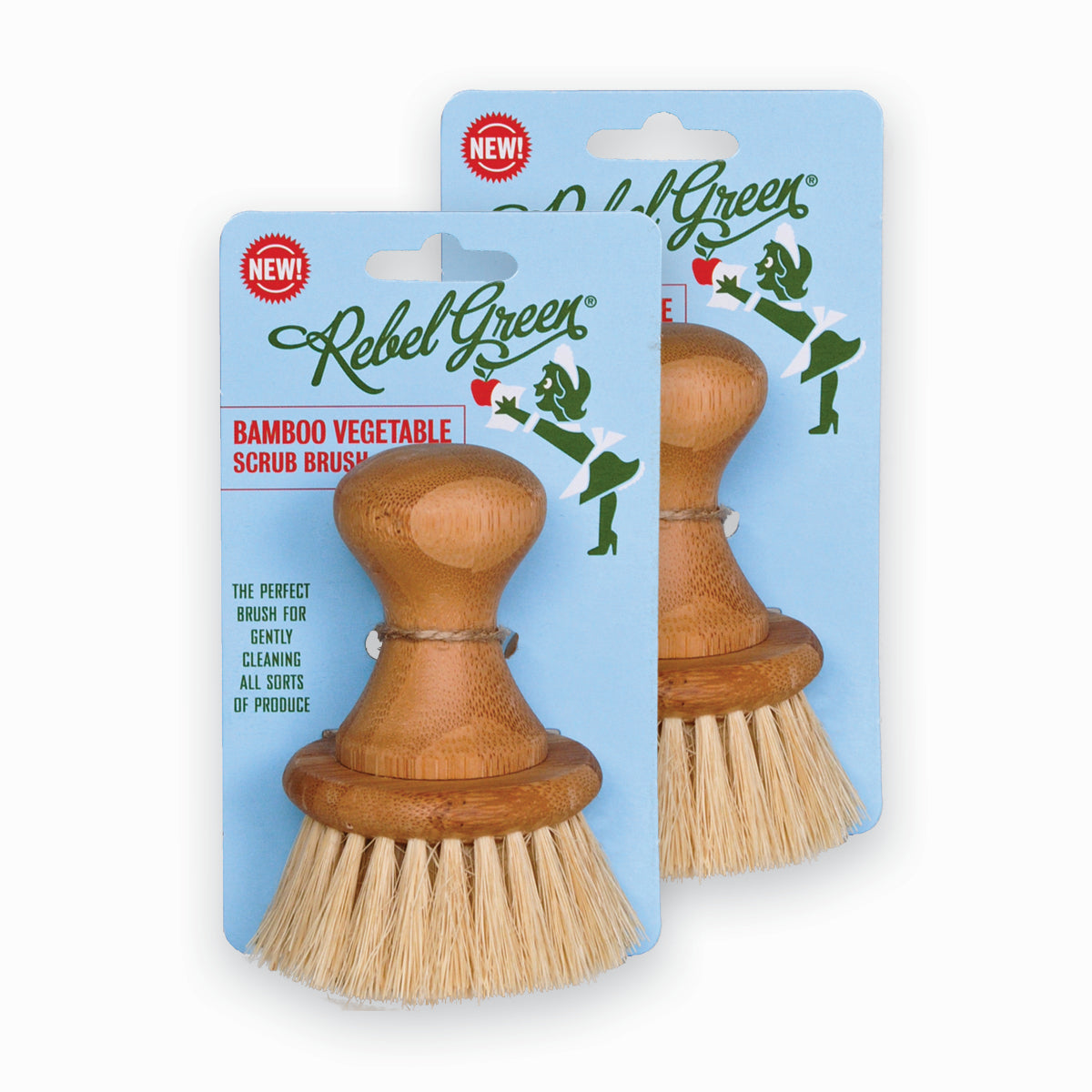 Bamboo Scrub Brush (2 pk)