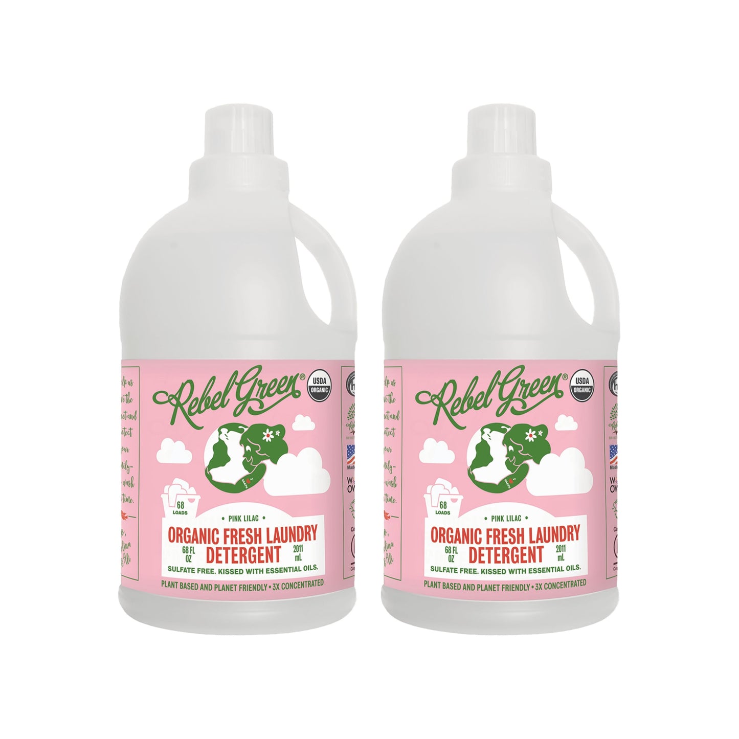 Organic Fresh Laundry Detergent - Pink Lilac 68 oz (2 pk)
