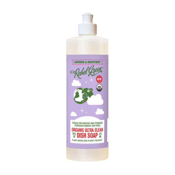 Organic Ultra Clean Dish Soap - Lavender & Grapefruit 16oz