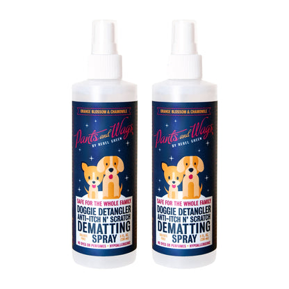 Doggie Detangler Anti-Itch n’ Scratch Dematting Spray 8oz - 2pk