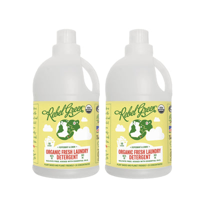 Organic Fresh Laundry Detergent - Peppermint & Lemon 68 oz (2 pk)