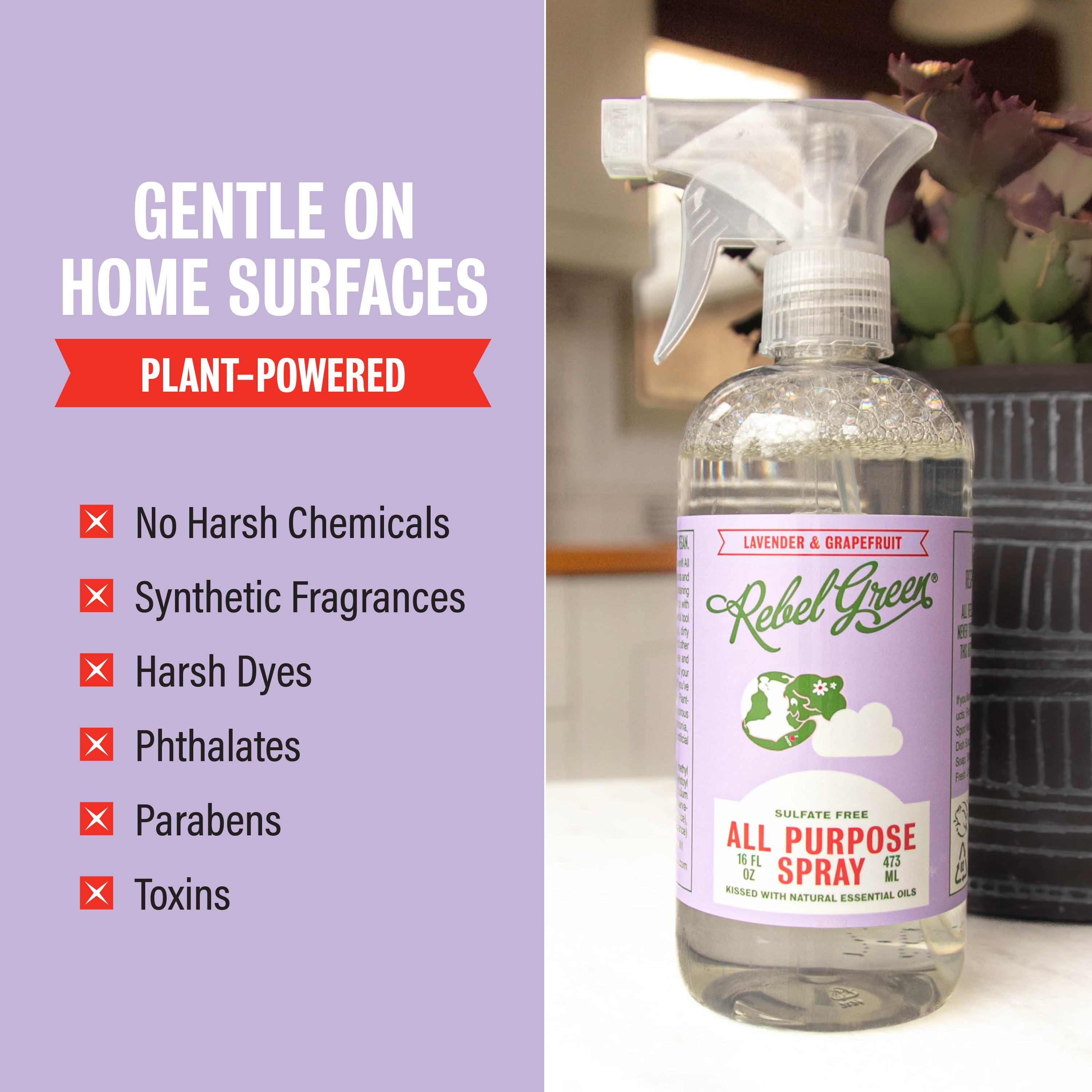 All Purpose Spray - Lavender & Grapefruit 16 oz (2 pk) – Rebel Green