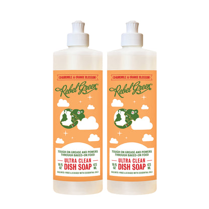 Ultra Clean Dish Soap - Chamomile & Orange Blossom 16oz 2-Pack