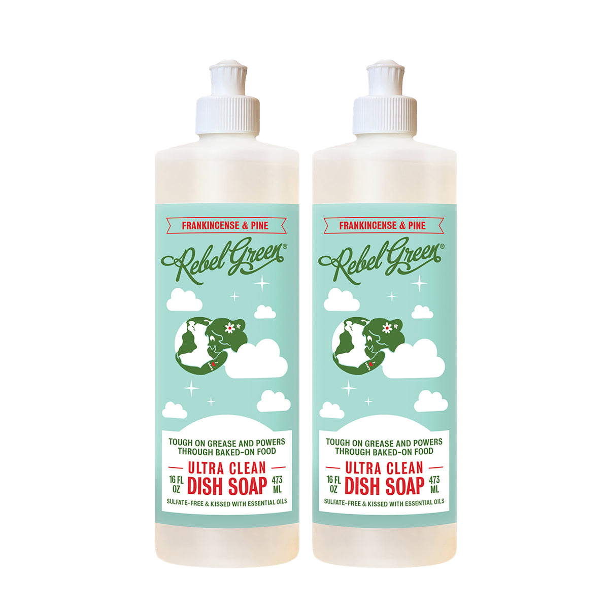 Ultra Clean Dish Soap - Frankincense & Pine 16oz 2-Pack