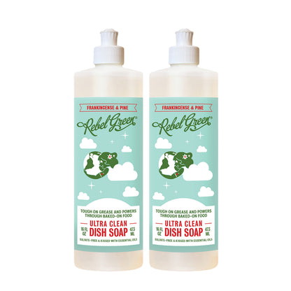 Ultra Clean Dish Soap - Frankincense & Pine 16oz 2-Pack