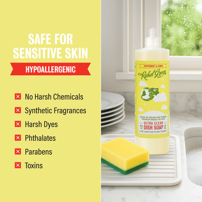 Super Deluxe Dish Soap - Peppermint & Lemon 16 oz (2 pk)