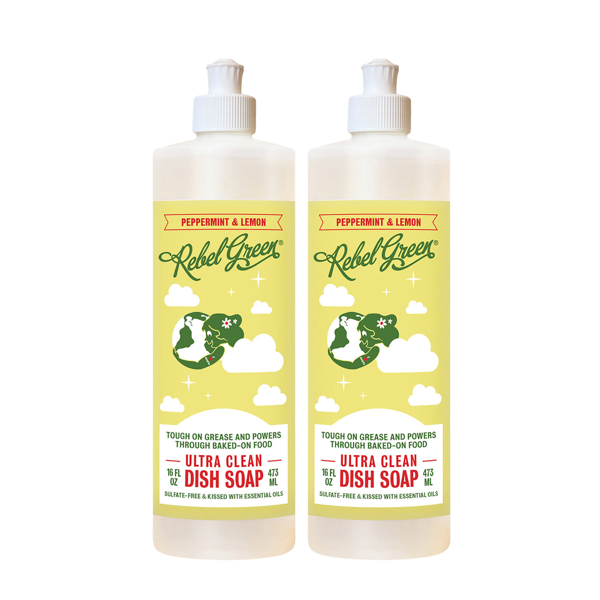 Ultra Clean Dish Soap - Peppermint & Lemon 16oz 2-Pack