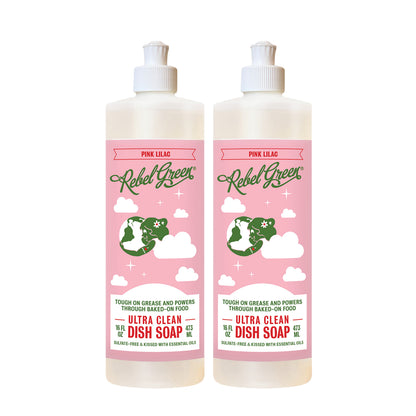 Ultra Clean Dish Soap - Pink Lilac 16oz 2-Pack