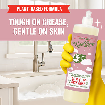 Super Deluxe Dish Soap - Rose Lemon 16 oz (2 pk)