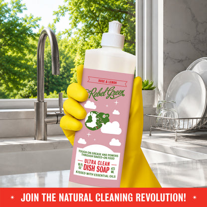 Ultra Clean Dish Soap - Rose & Lemon 16oz 2-Pack