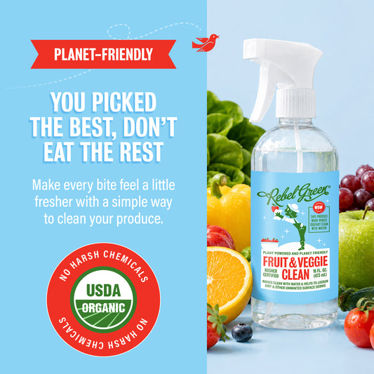 Fruit & Veggie Clean - Natural Produce Wash -16oz Spray 2-Pack