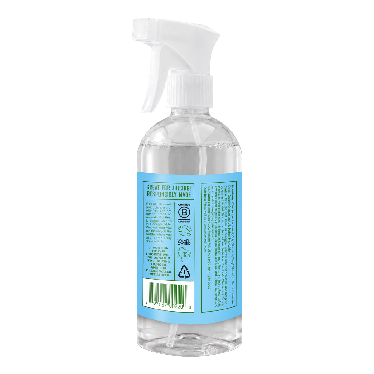 Fruit & Veggie Clean - Natural Produce Wash -16oz Spray 2-Pack