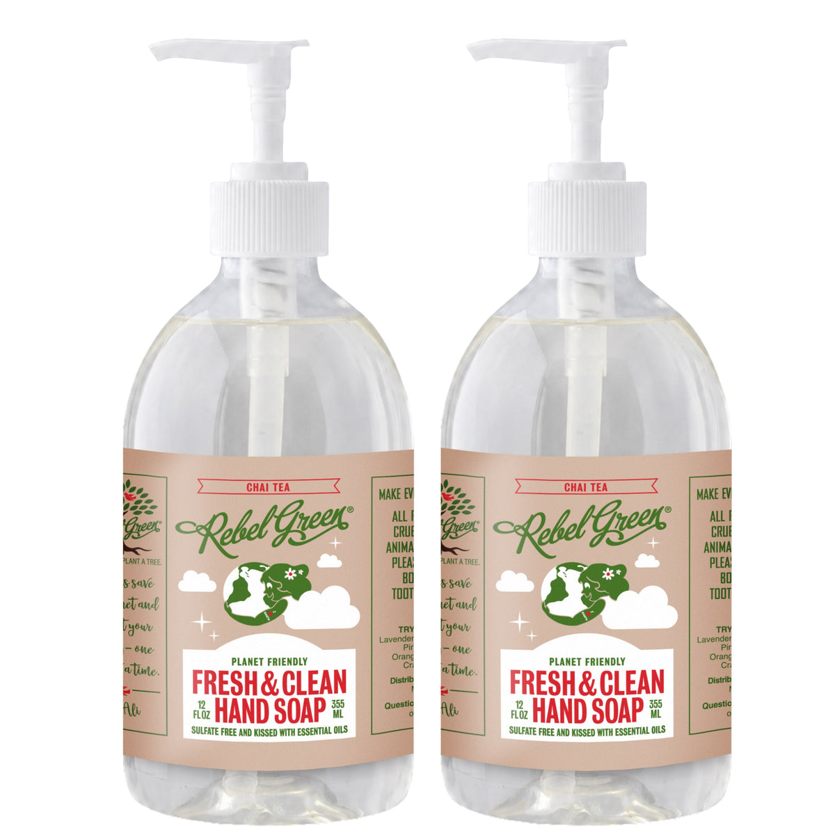 Fresh & Clean Hand Soap - Chai Tea 12oz 2-Pack