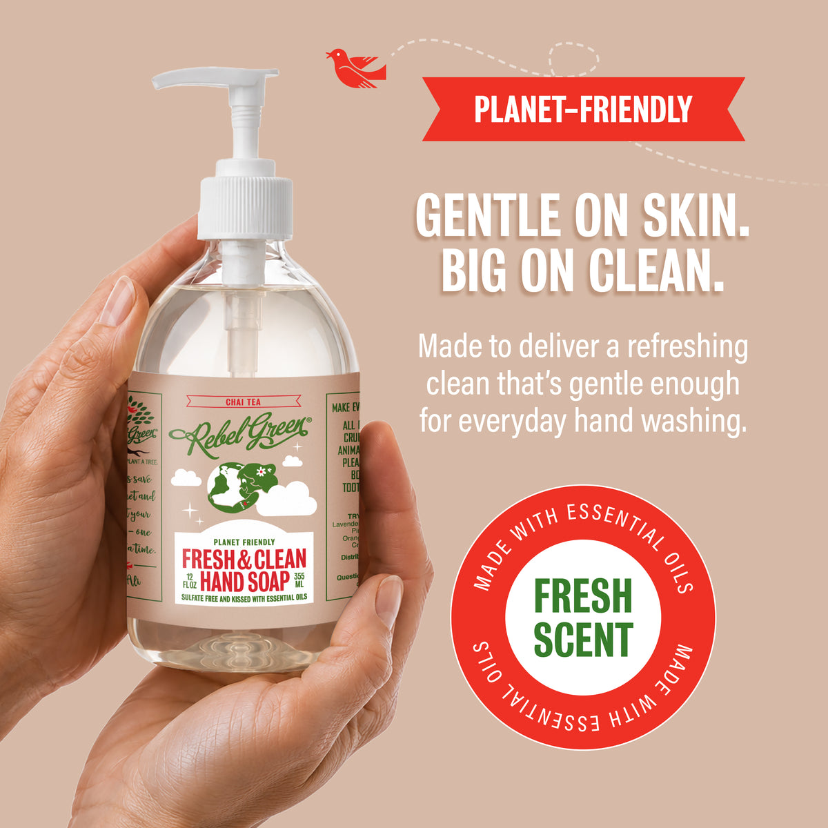 Fresh & Clean Hand Soap - Chai Tea 12oz 2-Pack