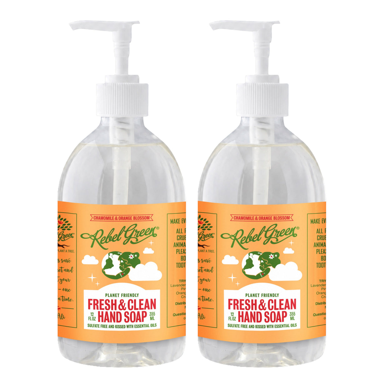 Fresh & Clean Hand Soap - Chamomile & Orange Blossom 12oz 2-Pack
