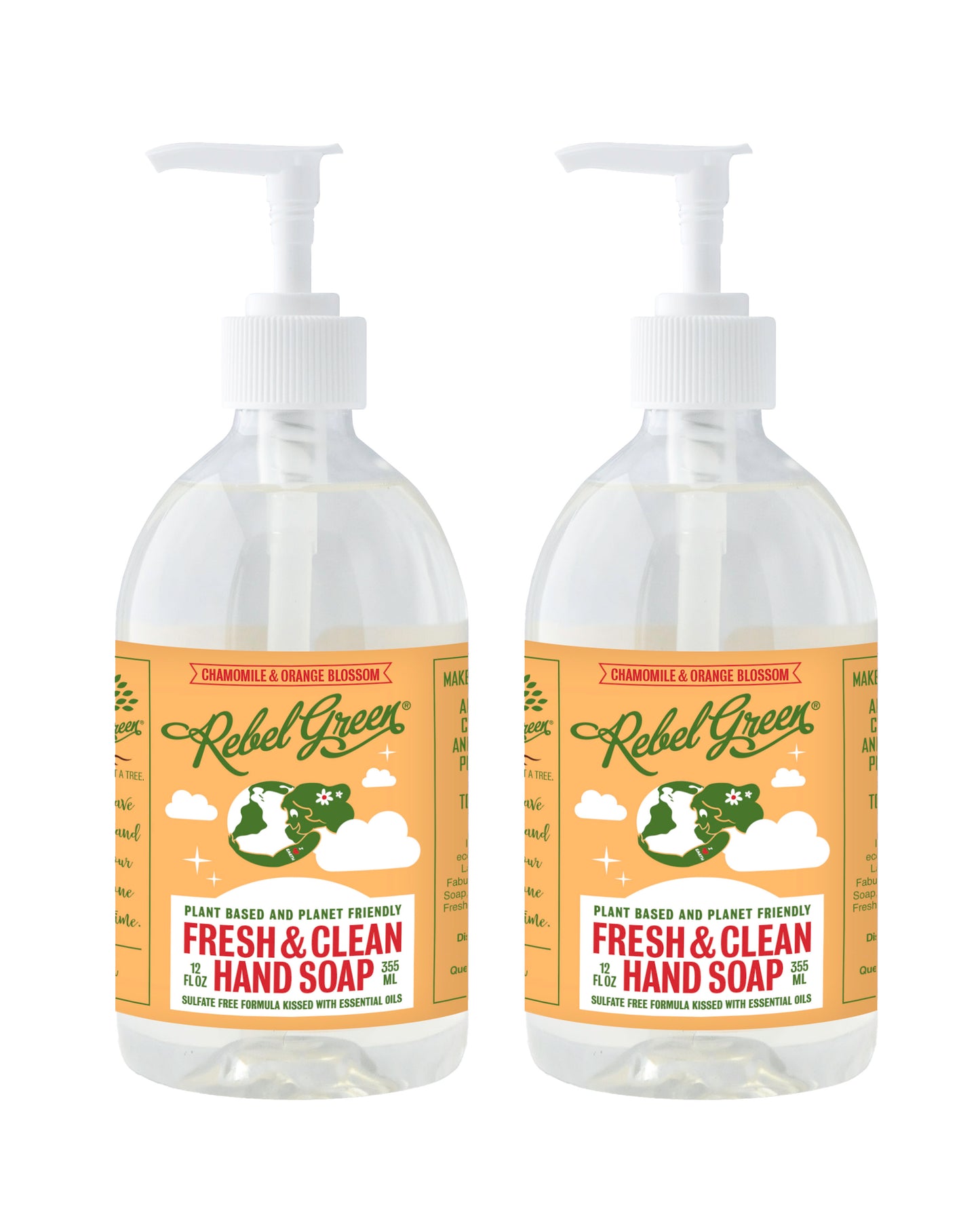 Fresh & Clean Hand Soap - Chamomile & Orange Blossom 12 oz (2 pk)