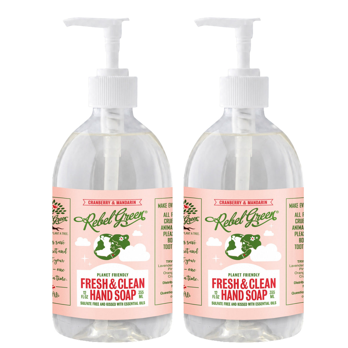 Fresh & Clean Hand Soap - Cranberry & Mandarin 12oz 2-Pack