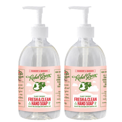 Fresh & Clean Hand Soap - Cranberry & Mandarin 12oz 2-Pack