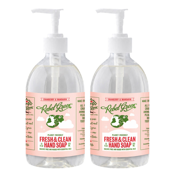 Fresh & Clean Hand Soap - Cranberry & Mandarin 12oz 2-Pack