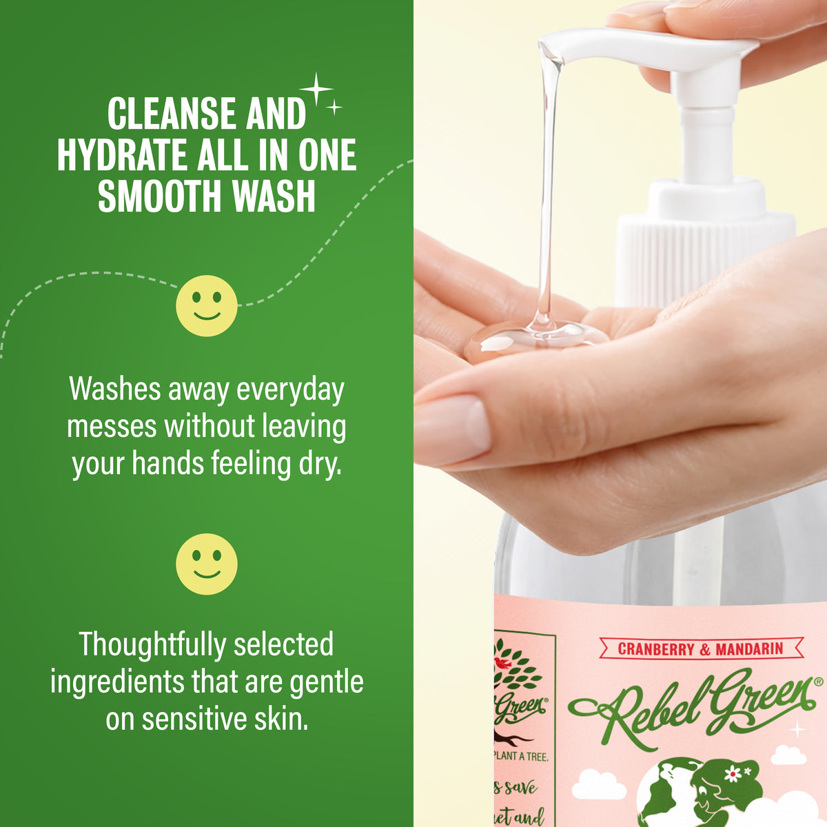 Fresh & Clean Hand Soap - Cranberry & Mandarin 12oz 2-Pack