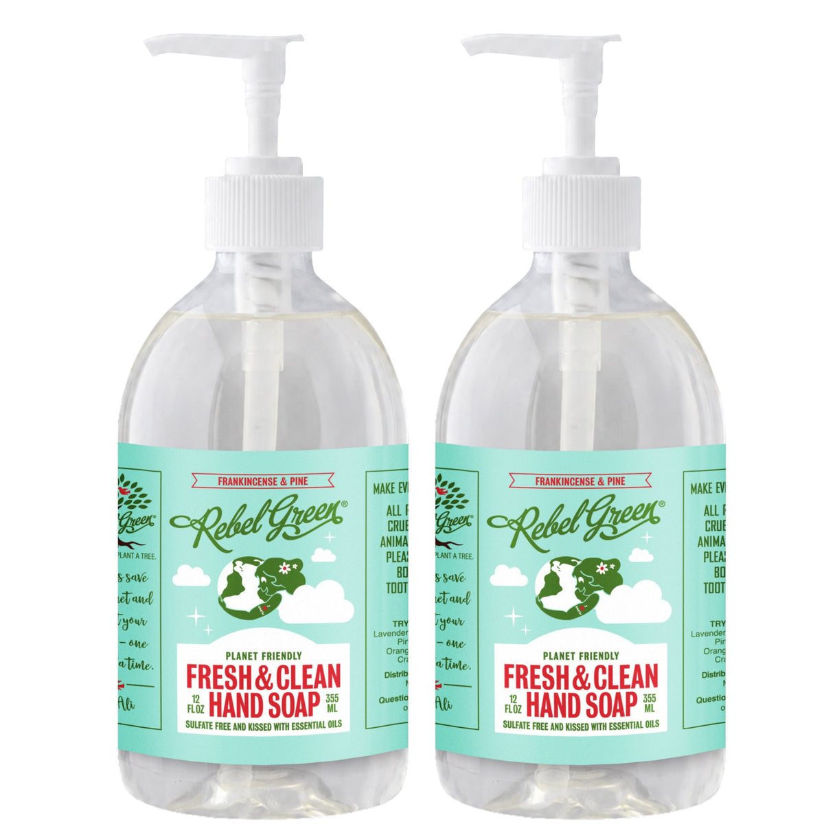 Fresh & Clean Hand Soap - Frankincense & Pine 12oz 2-Pack
