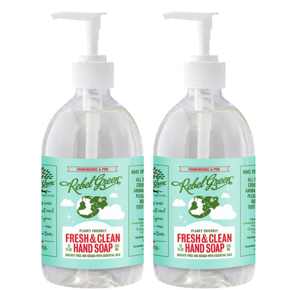 Fresh & Clean Hand Soap - Frankincense & Pine 12oz 2-Pack