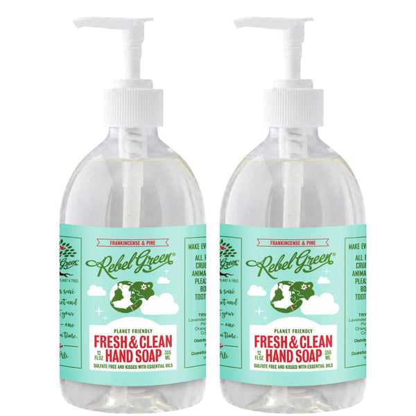 Fresh & Clean Hand Soap - Frankincense & Pine 12oz 2-Pack