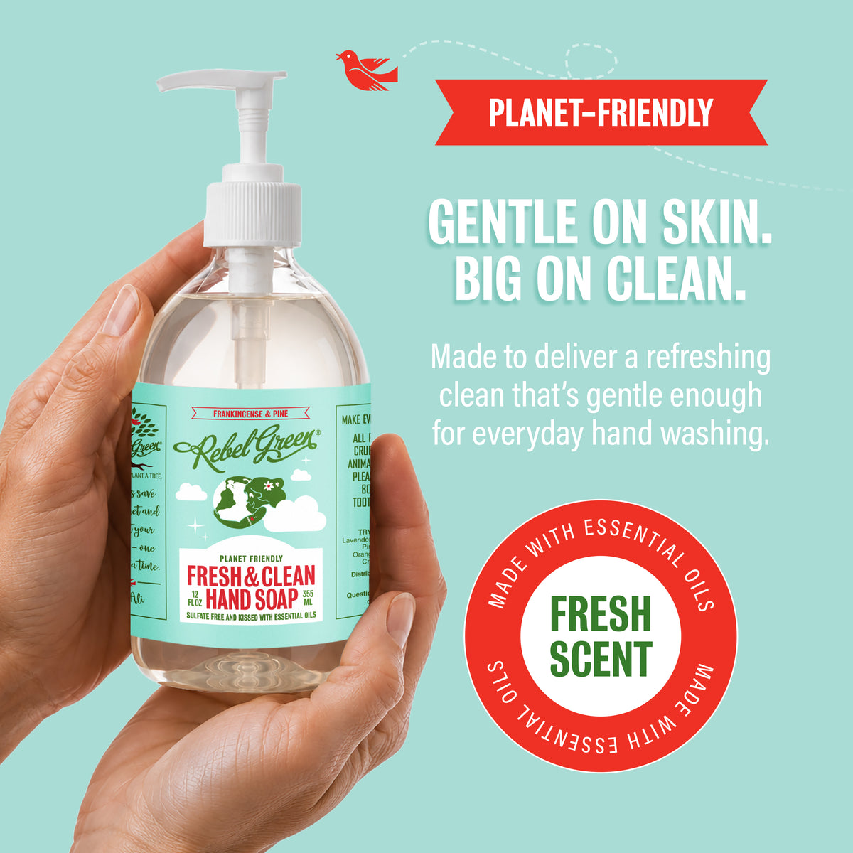 Fresh & Clean Hand Soap - Frankincense & Pine 12oz 2-Pack