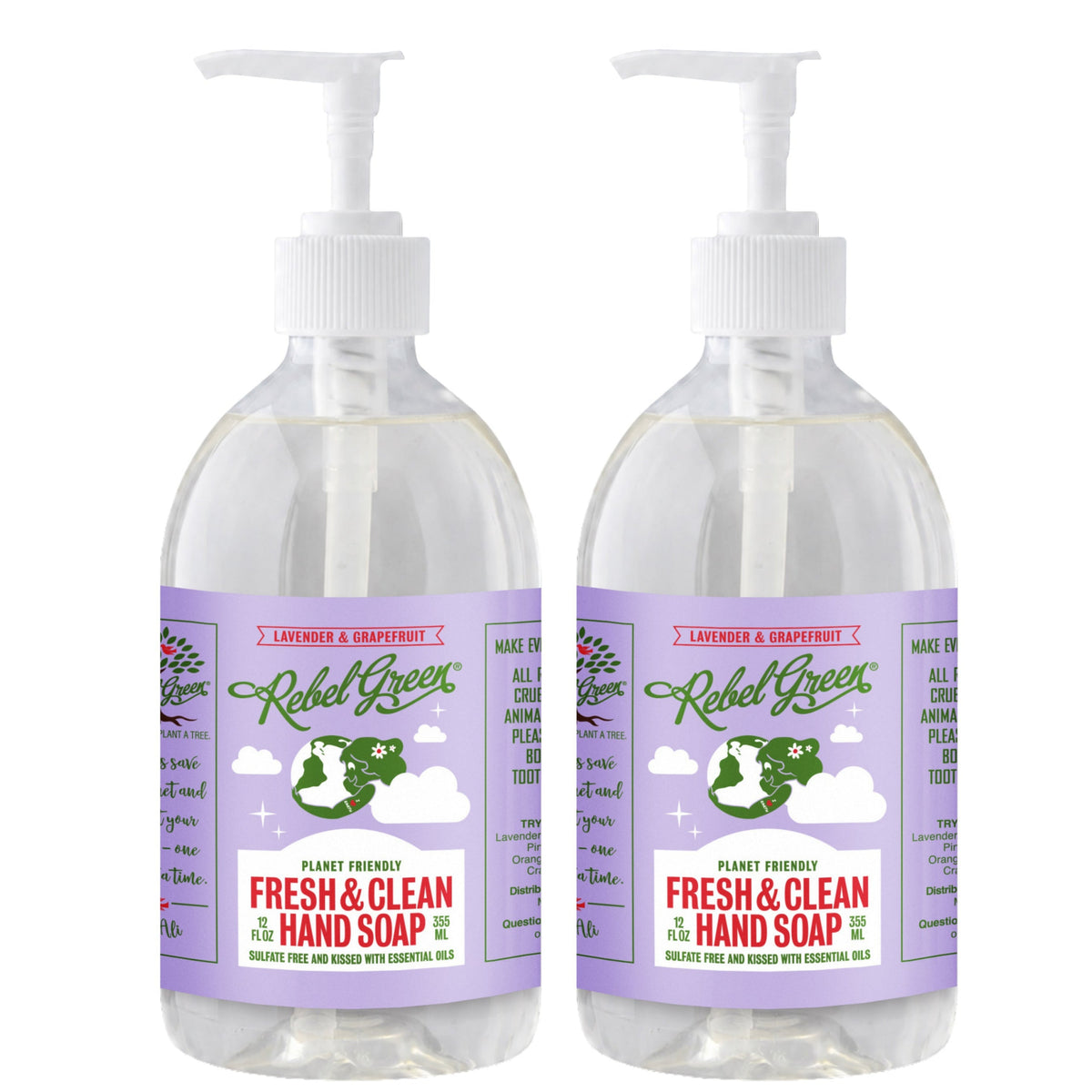 Fresh & Clean Hand Soap - Lavender & Grapefruit 12oz 2-Pack