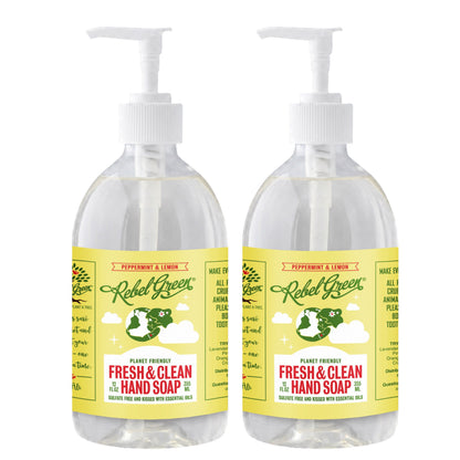 Fresh & Clean Hand Soap - Peppermint & Lemon 12oz 2-Pack
