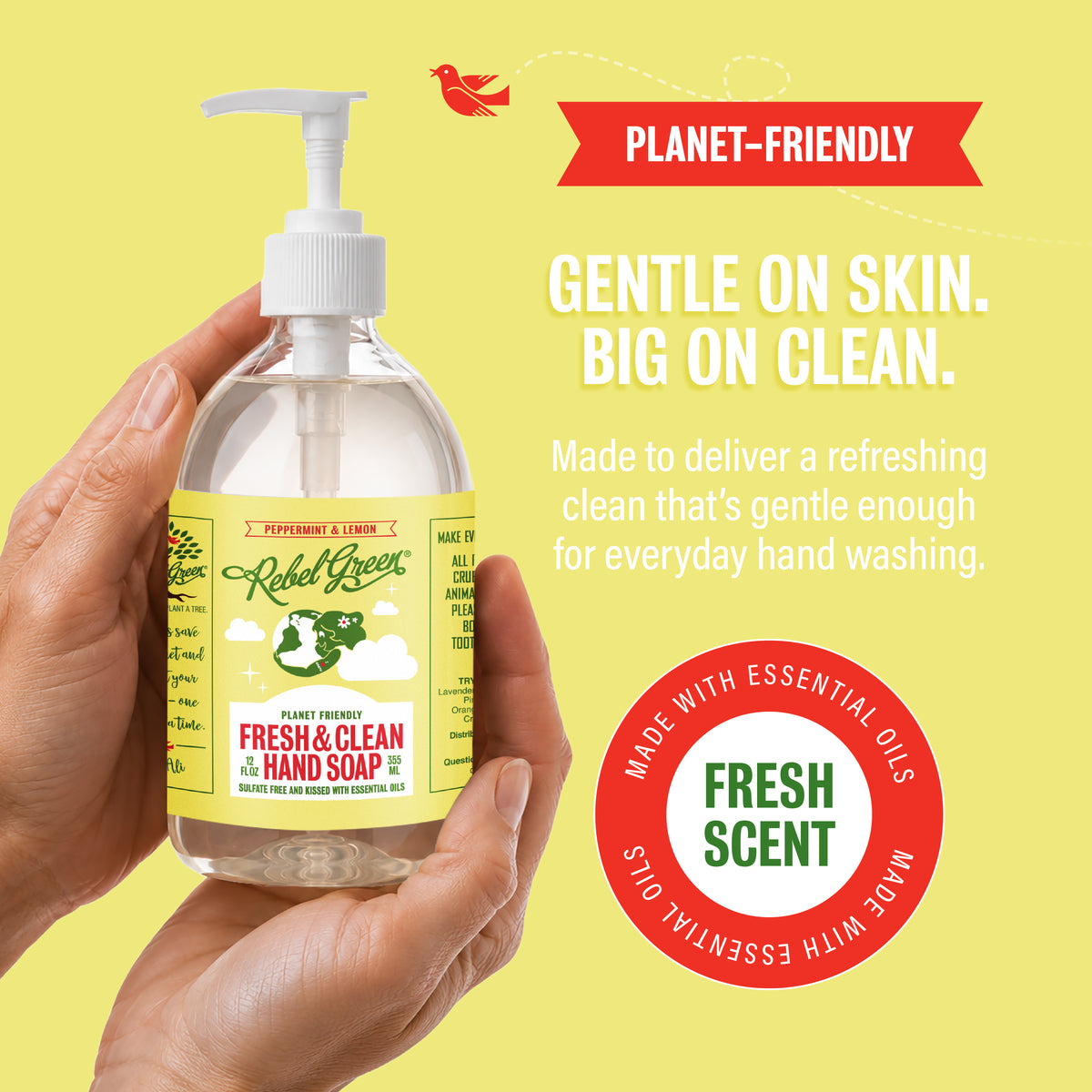 Fresh & Clean Hand Soap - Peppermint & Lemon 12oz 2-Pack