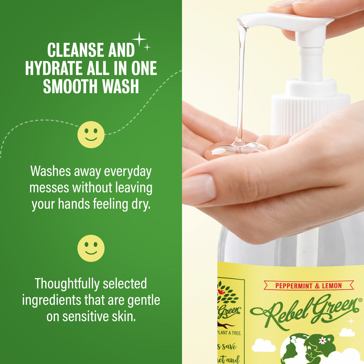 Fresh & Clean Hand Soap - Peppermint & Lemon 12oz 2-Pack