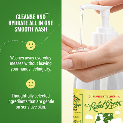 Fresh & Clean Hand Soap - Peppermint & Lemon 12oz 2-Pack