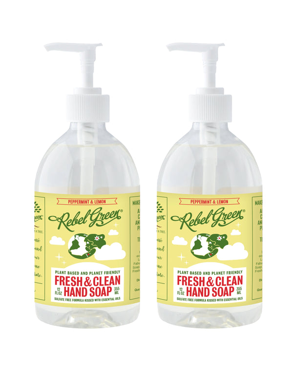 Fresh & Clean Hand Soap - Peppermint & Lemon 12 oz (2 pk)