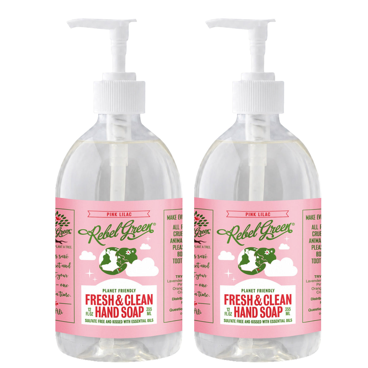 Fresh & Clean Hand Soap - Pink Lilac 12oz 2-Pack