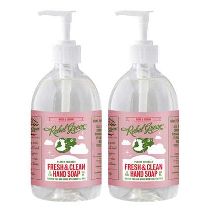 Fresh & Clean Hand Soap - Rose & Lemon 12oz 2-Pack