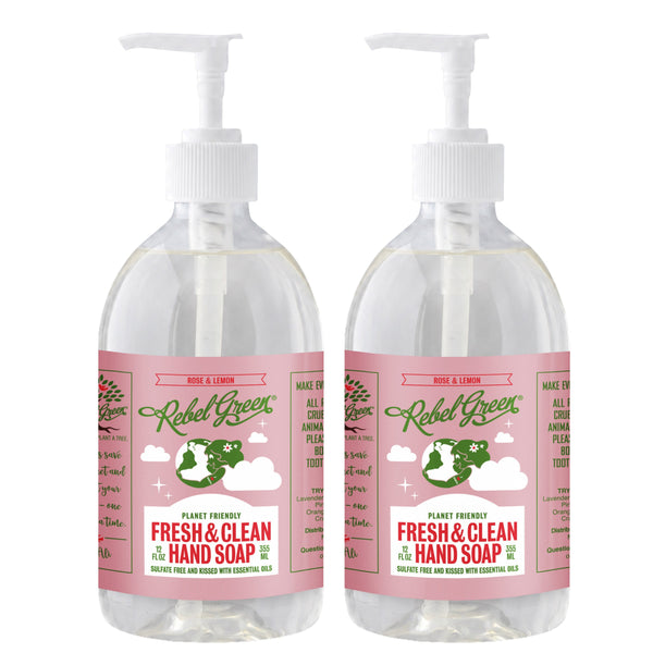 Fresh & Clean Hand Soap - Rose & Lemon 12oz 2-Pack