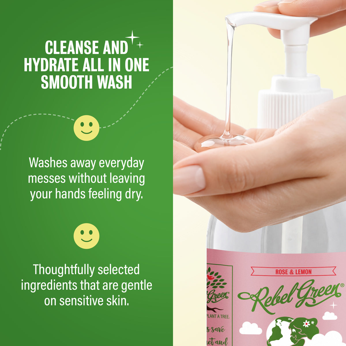 Fresh & Clean Hand Soap - Rose & Lemon 12oz 2-Pack