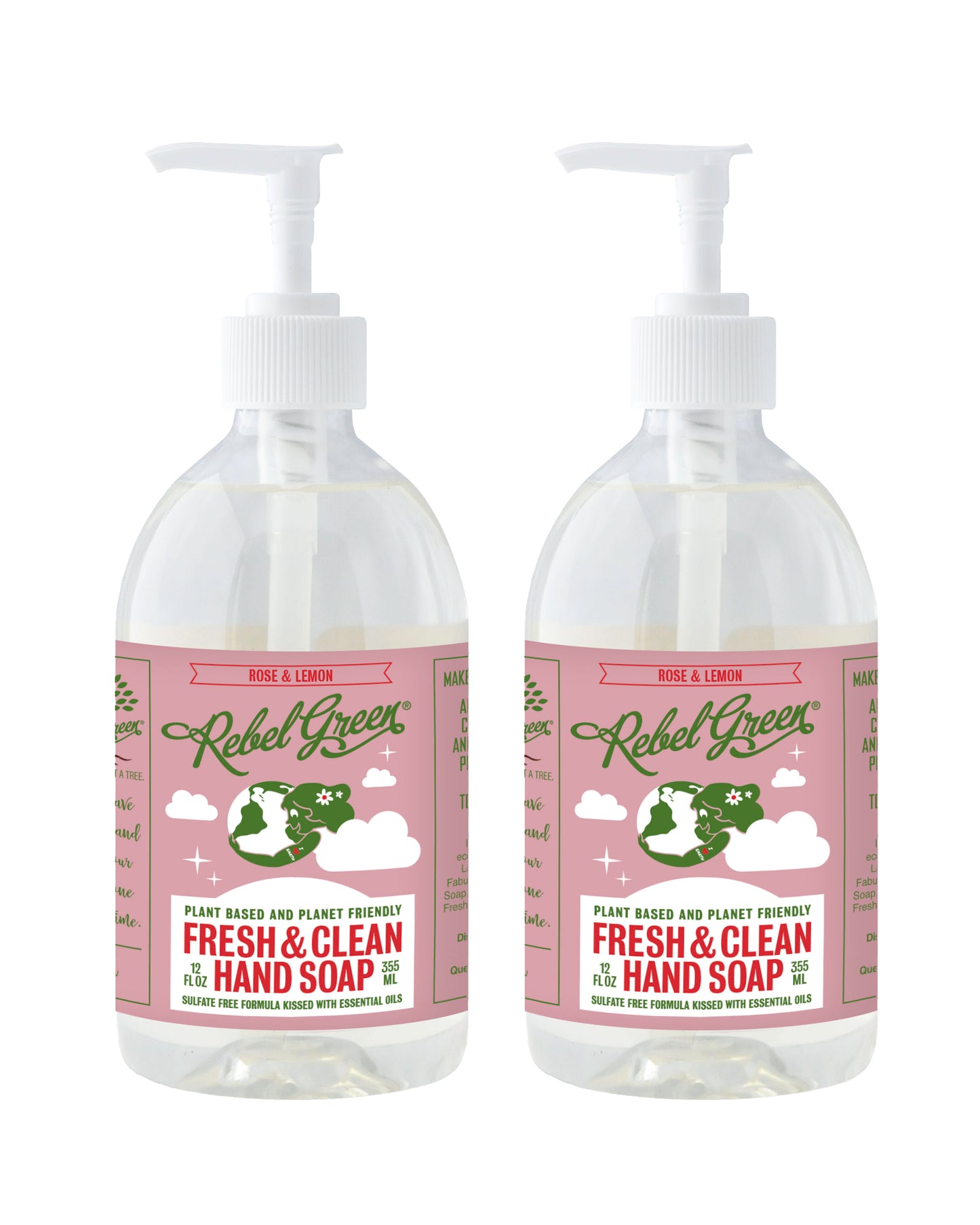Fresh & Clean Hand Soap - Rose Lemon 12 oz (2 pk)