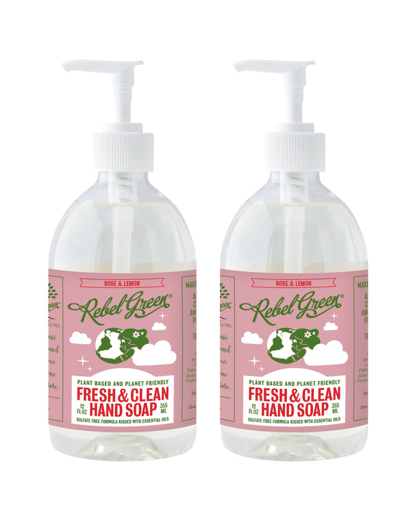 Fresh & Clean Hand Soap - Rose Lemon 12 oz (2 pk)