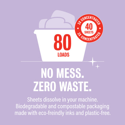 Small But Mighty Laundry Detergent Sheets- Lavender & Grapefruit (1 pk)