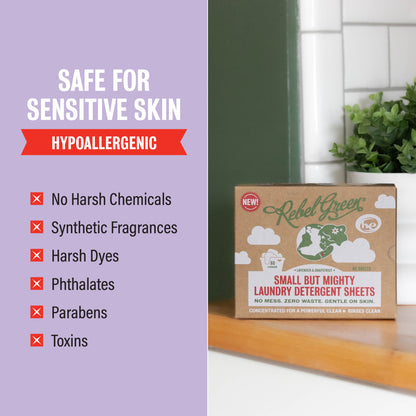 Small But Mighty Laundry Detergent Sheets- Lavender & Grapefruit (1 pk)