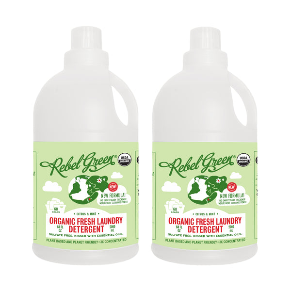 Organic Laundry Detergent - Citrus & Mint 68oz 2-Pack